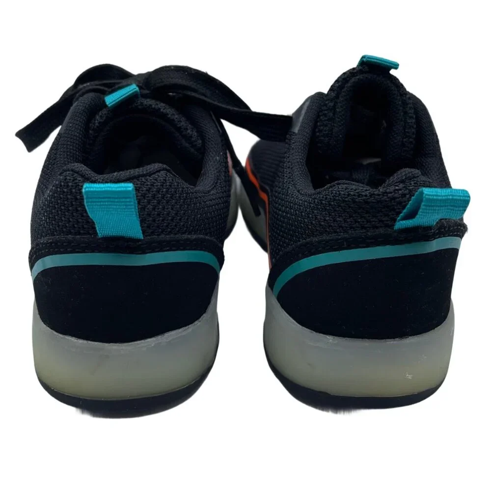 Kids Black and Teal Sneakers